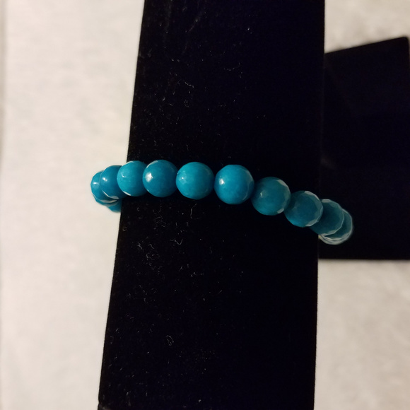 Agate Stretch Bracelet quartz charm - Picture 5 of 6